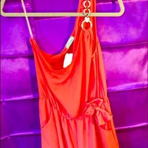 New with tags orange one sleeve Loila top